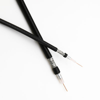 OFC Conductor RG11 1.63mm Coaxial Power Cable Solid PE Insulation For Television