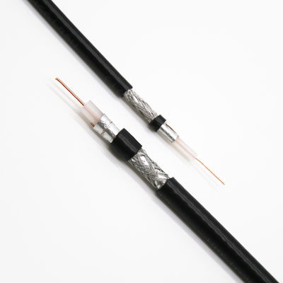 OFC Conductor RG11 1.63mm Coaxial Power Cable Solid PE Insulation For Television