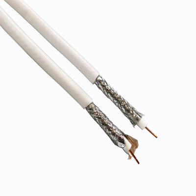 OFC Conductor RG11 1.63mm Coaxial Power Cable Solid PE Insulation For Television
