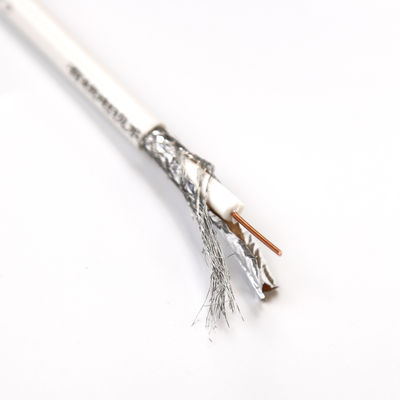 OFC Conductor RG11 1.63mm Coaxial Power Cable Solid PE Insulation For Television
