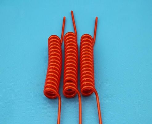 Flame Retardant 6 Core 22AWG Spiral Power Cable Bright Orange